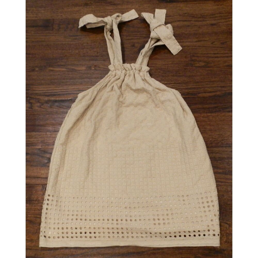 Innika Choo Beige Women's Cotton Sleeveless Top Shirt One Size